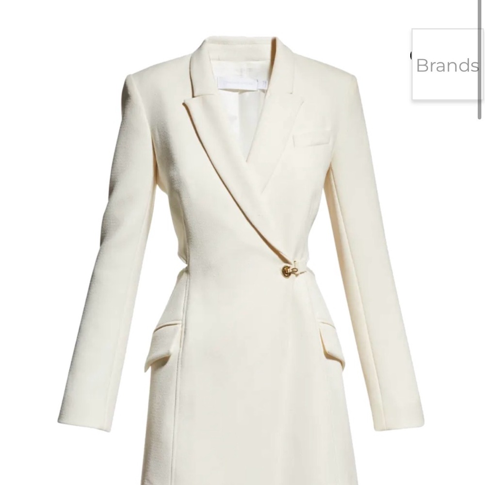 NWT Jonathan Simkhai Jayda Blazer Dress Ivory White Bridal Mini Size 6
